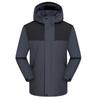 Chaqueta de Algodón Plumón Tres en Uno con Logo, Ropa de Trabajo Desmontable Cortavientos e Impermeable, Gruesa y con Forro Polar para Mayor Calidez