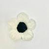 Flor de lana hecha a mano, flor tejida a mano, flor de algodón de leche tejida a mano, flor de puff de lana, accesorios de ropa, accesorios