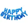 Versión Americana del Inglés Feliz Cumpleaños Feliz Cumpleaños Letras Globo de Película de Aluminio Set Decoración de Fiesta de Cumpleaños