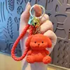 Llavero Colgante Oso Violento de Dibujos Animados de Resina Encanto para Bolso de Pareja Cordón para Llave de Coche Colgante para Teléfono Pequeño Regalo