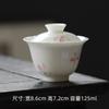 Mi Yan Color Bajo Vidriado Pintado a Mano Orquídea Tazón Tapa Porcelana de Jade Boca de Flor Tazón de Té Taza de Té No Caliente Juego de Té Kung Fu Fabricante de Té