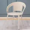 Silla de Ratán con Respaldo Tejido para Balcón, Silla de Ocio para Uso Doméstico, Adecuada para Apartamentos Pequeños, Patio Exterior, Personas Mayores y Juego de Sillas para Mesa de Té