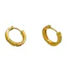 Ouro Real 24K Galvanoplastia a Vácuo Retenção Forte de Cor Brilhantes Brincos Design de Nicho para Casal Brincos de Luxo Acessível High-End