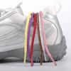 Cadarços Redondos Coloridos com Fios Metálicos Dourados e Prateados, Adequados para Tênis Brancos, Sapatos Esportivos e Sapatos Forrest Gump, Um Par