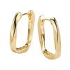 Pendientes geométricos dorados en forma de U, diseño de nicho femenino, hebilla de oreja de alta calidad, temperamento simple, estilo frío, temperamento de moda.