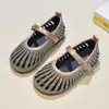 Nuevos Zapatos de Princesa de Cristal para Niñas, Nuevo Estilo de Alta Gama Primavera y Otoño 2026, Zapatos de Cuero para Niña Pequeña, Sandalias Mary de Suela Suave