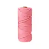 Cuerda de Algodón Colorida de 3 mm Hecha a Mano DIY Tejido Tapicería Atado Decoración Navideña Manualidades Cuerda de Algodón Colorida