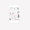 Mini adesivos de tatuagem com estampas pequenas Estilo coreano ins Estrela Pata de gato Nota musical Dorso do dedo Mão à prova d'água Adesivos duradouros