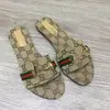 Juego Completo de Empaque para Exportación: Pantuflas de Tacón Grueso Marca G para Uso en Exteriores, Sandalias de Moda para Mujer con Estampado de Doble Letra, Tacón Alto, Versión de Alta Gama