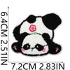Parche Bordado de Panda Lindo, Parche de Panda para Decoración DIY de Ropa y Bolsos, Parche de Panda Pequeño con Sombrero