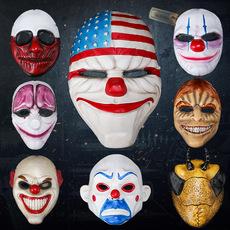 Disfraz de Halloween Payday Máscara de Resina Mascarada Diablo Máscara Alienígena Accesorios Inmersivos para Sala de Escape