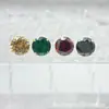 Aretes de Aleación de Titanio F-136 Garras Doradas Circonio G23 Titanio Nuevo Circonio Rosca Interna Pendientes para Labio Joyería para Piercing Cabeza