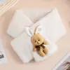 Cachecol Urso Inverno Novo Estilo Coreano Fofo Fênix Engrossado Quente Pelo de Coelho Artificial Versátil Proteção de Pescoço Pelúcia Cachecol Cruzado