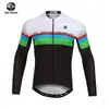Ropa de Ciclismo de Otoño Xingheng Máquina Hombres Nuevo Maillot y Pantalones de Ciclismo Transpirables Estampados Maillot Largo de Ciclismo