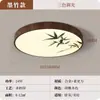 Luminária de Teto Estética para Quarto da Dinastia Song Nova Lâmpada Zen Chinesa para Estudo Proteção Ocular Cor de Noz Luminária para Sala de Jantar Corredor Hall de Entrada