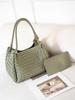 Bolsa de Paracaídas Nueva de Verano 2025 Bolso Tejido de Piel de Oveja Hebilla de Cuerda Metálica Bolso de Cuero Genuino para Mujer Bolso de Hombro Cruzado