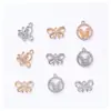 Moda Estilo Coreano Mariposa Pedrería Joyería Accesorios Colgantes de Aleación Colgantes para Collar DIY Accesorios para Pulsera En Stock Venta al por Mayor