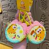 Linda Cartera de Monedas para Descomprimir Garfield con Llavero Dibujo Animado IP Autorizado Juguete Popular Exquisito Llavero Pequeño Regalo