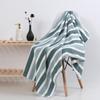 Toalla de Baño de Coral Fleece Rayada Tejida 70*140 Gruesa Absorbente No Suelta Regalo Venta al por Mayor Hogar Toalla de Baño Grande Toalla de Cara