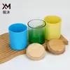 Vela Perfumada DIY Taza de Vidrio Colorida Portavelas de Vidrio para el Hogar Hotel Vela Perfumada Taza Vacía Taza de Vela Perfumada