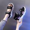 Sandalias Deportivas 2024 Nuevas de Verano para Mujer Celebridad de Internet de Fondo Plano Estudiante Casual Zapatos de Playa Suela Suave Ligeras Ins Tendencia