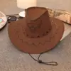 Sombrero de Sol de Ala Ancha Estilo Vaquero Occidental para Mujer 2026 Nuevo Sombrero para Viajes de Vacaciones en el Desierto Sombrero de Ala Ancha con Protección Solar