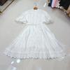 Vestido de Renda de Cintura Alta com Design Retrô Emagrecedor + Cinto Nanyou Europeu e Americano Francês de Alta Qualidade e Lindo