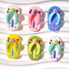 Chanclas de Flor Lindas Sandalias de Playa Llavero de Pegamento de Crema DIY Pasador Flor para Zapato Hebilla Material Accesorios de Resina