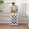 Gabinete de Baño con Estantes de Almacenamiento en Capas, Gabinete Estrecho para Inodoro, Estante de Almacenamiento a Prueba de Polvo con Puertas para Baño y Dormitorio