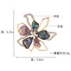Imitação abalone shell arco broche strass novo high-end casaco camisola pin elegante acessórios de moda Europa e Estados Unidos