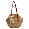 Bolsas de Paja Tejida de Moda para Mujer de Este Año 2026 Nuevos Bolsos de Hombro Tejidos de Gran Capacidad Bolsos Tote de Diseño Moderno