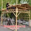 Construção de atividade de mercado exposição estrutura de bambu barraca de bambu galpão de bambu guarita de bambu estande produção instalação vara de bambu haste
