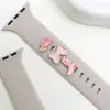 Adecuado para correas de silicona de Apple Smart Watches de 38 mm y 42 mm, anillos decorativos y tachuelas decorativas de la serie Colorida con Goteo de Aceite