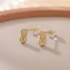 Yilu Plata S925 plata pura chapado en oro estilo coreano moda personalizada cacahuete "Suceden cosas buenas" pendientes de lujo ligero para el día a día joyería de plata