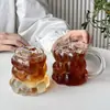 Taza de Vidrio con Forma de Uva, Taza de Café, Vidrio de Borosilicato Alto con Asa, Taza de Leche, Taza para Latte, Vaso para Beber, Vaso para Jugo
