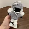Original Otoño e Invierno Nuevo Cuero Negro Felpa Kt Visón Vestido Gato Gatito de Piernas Largas Muñeca Llavero Bolsa
