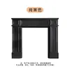 Gabinete Decorativo Negro para Chimenea para Sala de Estar, Interior del Hogar, Exhibición de Bodas, Divisor Estrecho de Madera Maciza para Entrada, Gabinete Estrecho Vintage Francés