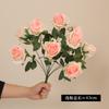 Decoração Floral para Casa Flor Artificial Suprimentos para Casamento Mão da Noiva Flor Artificial Simulação Pacote de 9 Cabeças Rosa Grande