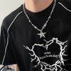 Collar de estrellas con cuentas estilo y2k industria pesada acero de titanio subcultura punk caliente nicho cadena para la clavícula viento neutro regalo 520