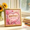 Pintura de perlas Regalo del Día del Maestro Decoración de mesa DIY estudiante hecho a mano Pintura de diamantes para hacer y regalar a los maestros