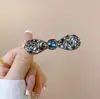 Clip Súper Brillante de Lazo para Flequillo de Una Palabra Clip Lateral Estilo Coreano Clip Nuevo Moda Exquisito Clip para el Cabello con Pedrería para Mujeres Sensación de Alta Gama