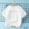 Camiseta de Algodón Puro Estampada de Verano para Niños y Niñas, Top Cómodo y Transpirable de Manga Corta, Camisa Versátil de Manga Corta con Dibujos Animados