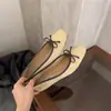 Zapatos planos retro estilo commuter para mujer, de suela blanda, versátiles, con nuevo lazo, punta fina, para primavera y otoño, en colores negro, verde, marrón, rosa y albaricoque