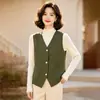 Elegante chaleco de traje para mujer, chaqueta casual de moda, chaleco sin mangas de primavera y otoño, chaleco interior para mujer