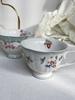 Taza de Café de Cerámica de Lujo Europeo Taza Individual Pequeña Fresca Té de la Tarde Taza de Té Negro Pequeña Floral Femenina Taza Corazón