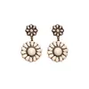 Pendientes turquesa retro transfronterizos de alta gama estilo bohemio para mujer, pendientes de temperamento exagerado, venta al por mayor