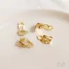 Clipe de Orelha Colorido Preservador de Cor Preenchido com Ouro 14K Acessórios para Brincos Sem Furo Banhado a Cobre Ouro 18K Materiais para Joias de Orelha Feitas à Mão DIY