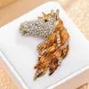 Aleación Transfronteriza Pedrería Goteo de Aceite Animal Zodiaco Cabeza de Caballo Estilo Minimalista Broche de Doble Uso Mayorista Insignia de Flor de Lujo