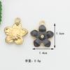 Versión coreana de flor de cerezo que gotea aceite, florecilla de cinco pétalos, colgante de aleación, accesorios para el cabello, material DIY, pulsera, collar, pendientes, accesorios de joyería