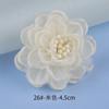 4-10cm fábrica em estoque camélia borda queimada flor chapelaria tecido flor feita à mão acessórios flor de tecido acessórios DIY broche